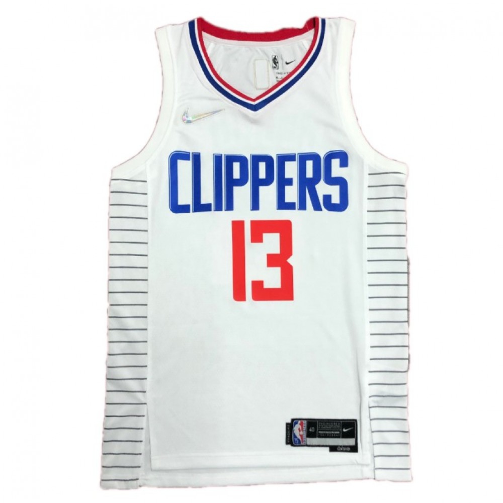 Men's Los Angeles Clippers George #13 White Swingman NBA Jersey - Association Edition-Pro Kit Vault | Brand New 26/27 Sports Jerseys